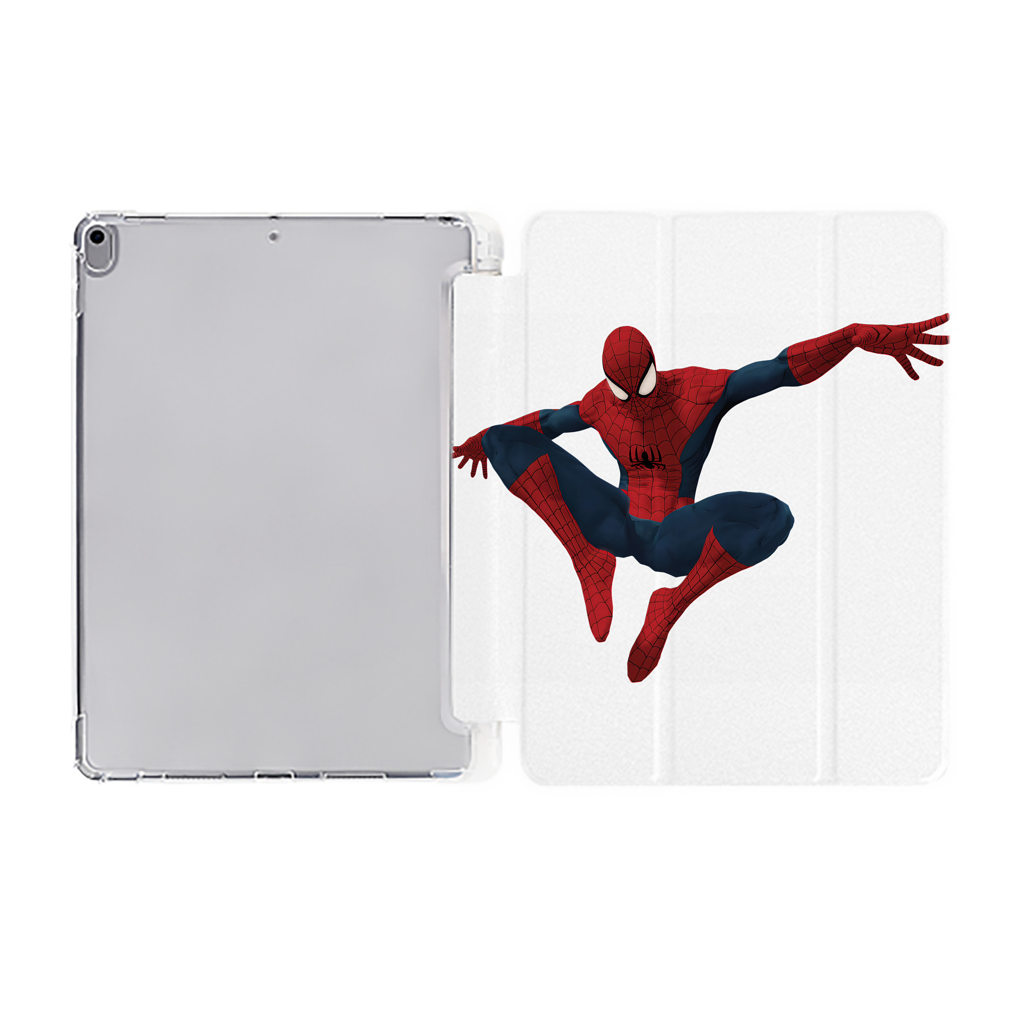 （画像用） Spider Man スパイダーマン IPad ケース ペン収納付き 三つ折りスタンド PUレザー×シリコン 対応機種9.5/10.5/10.9インチ